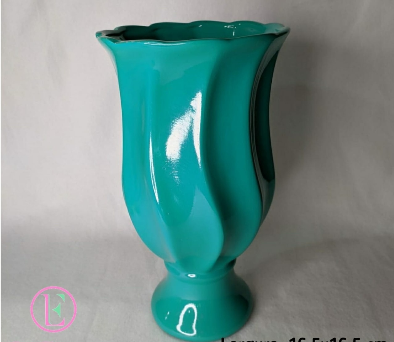 Vaso Campestre Ii Verde Agua Er3691 - LÊ FESTAS LOCAÇÃO DE 