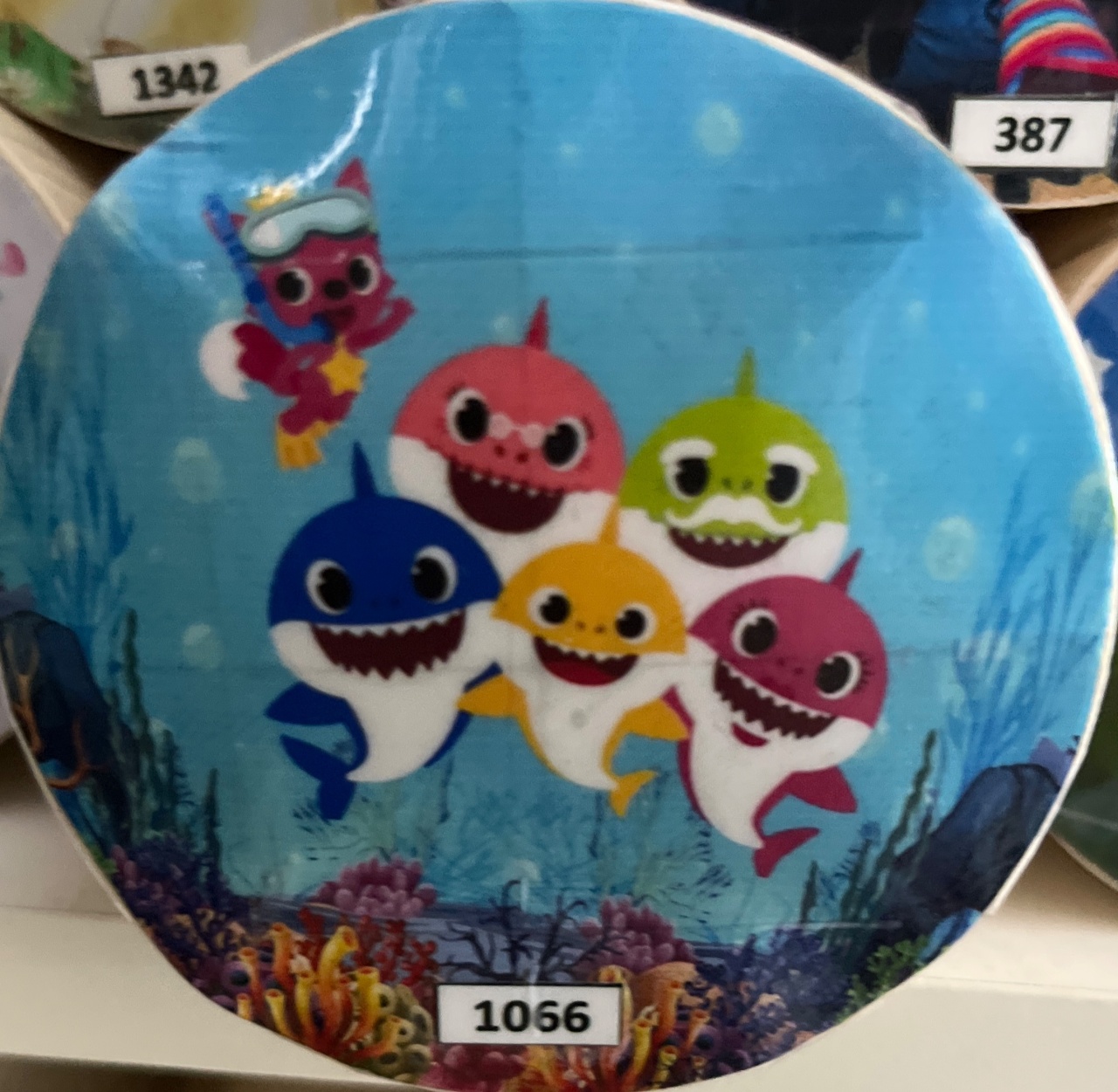 Tecido Painel Redondo 1,5M Baby Shark - LÊ FESTAS LOCAÇÃO DE 