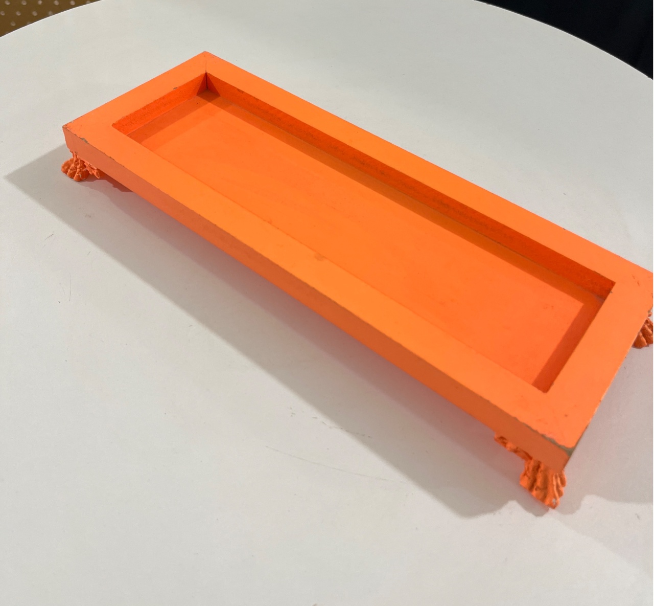Mdf Bandeja Laranja Neon 35X13 - LÊ FESTAS LOCAÇÃO DE 