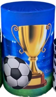 Capa Cilindro G - Futebol Trofeu Com Bola - LÊ FESTAS LOCAÇÃO DE 