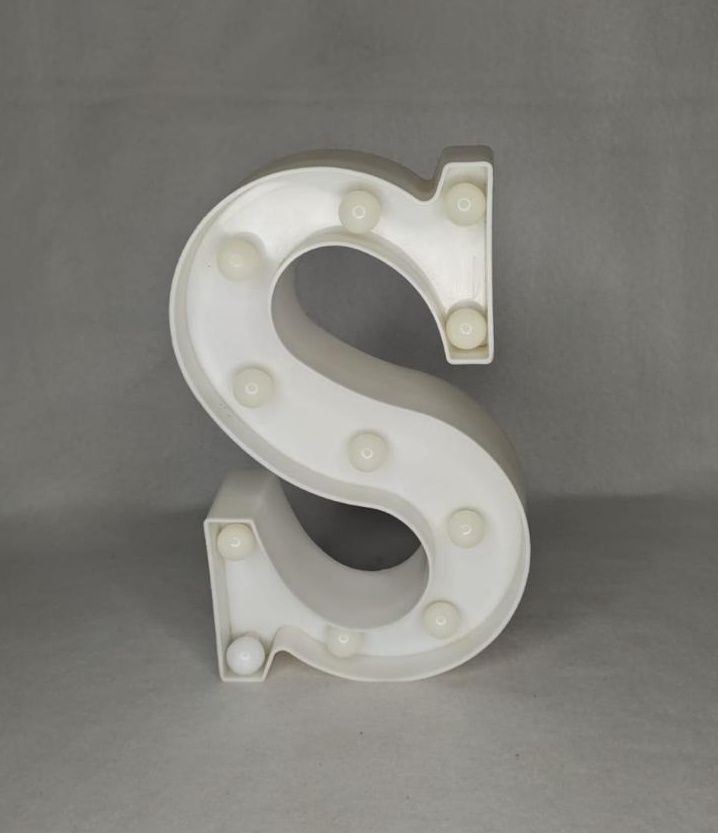 Letra Led S 22Cm - LÊ FESTAS LOCAÇÃO DE 