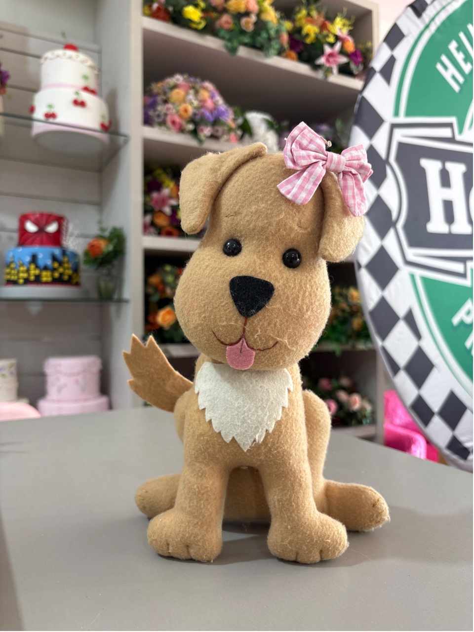 Feltro Fazendinha Cachorrinho 25Cm - LÊ FESTAS LOCAÇÃO DE 
