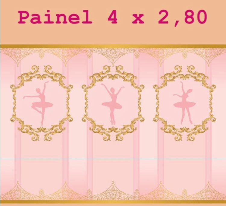 Tecido Painel 4X2,80-Bailarina - LÊ FESTAS LOCAÇÃO DE 