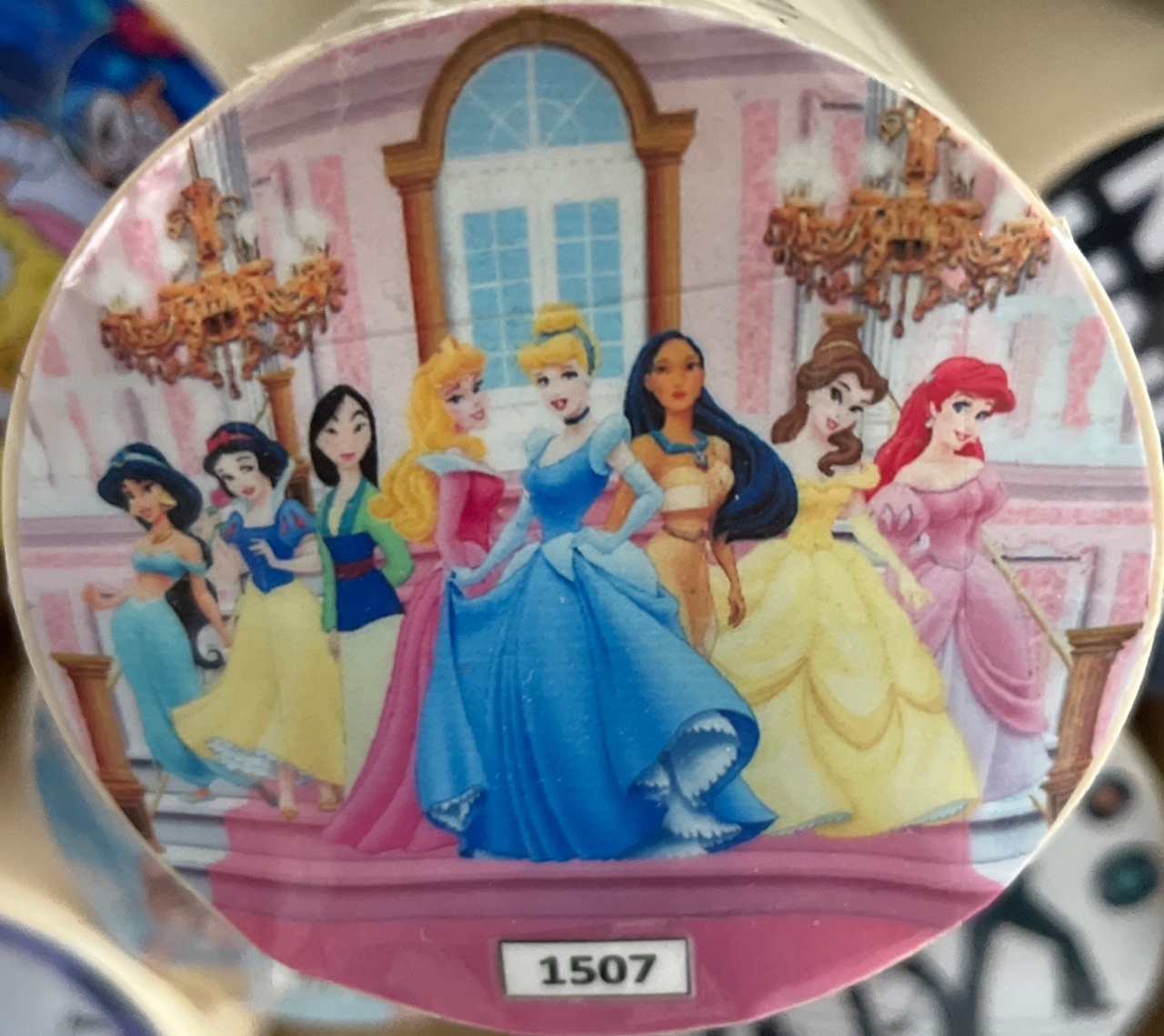 Tecido Painel Redondo 1,5M - Princesas - LÊ FESTAS LOCAÇÃO DE 