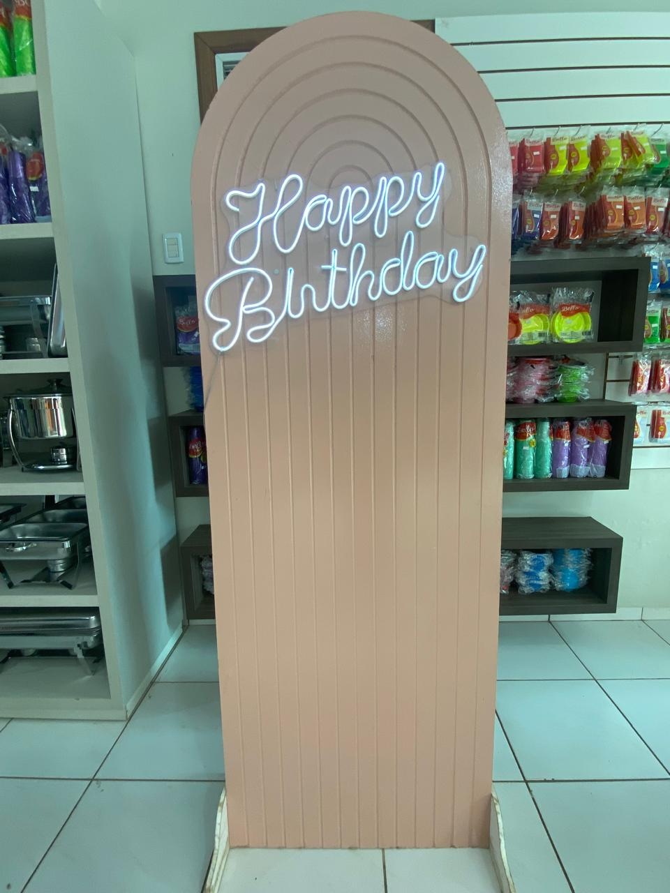 Led Happy Brithday (Luz Fria) - LÊ FESTAS LOCAÇÃO DE 