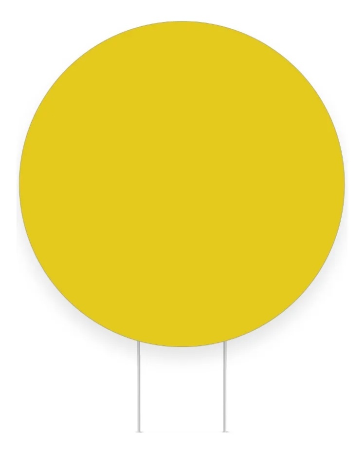 Tecido Painel Redondo 50Cm- Liso Amarelo Bb - LÊ FESTAS LOCAÇÃO DE 