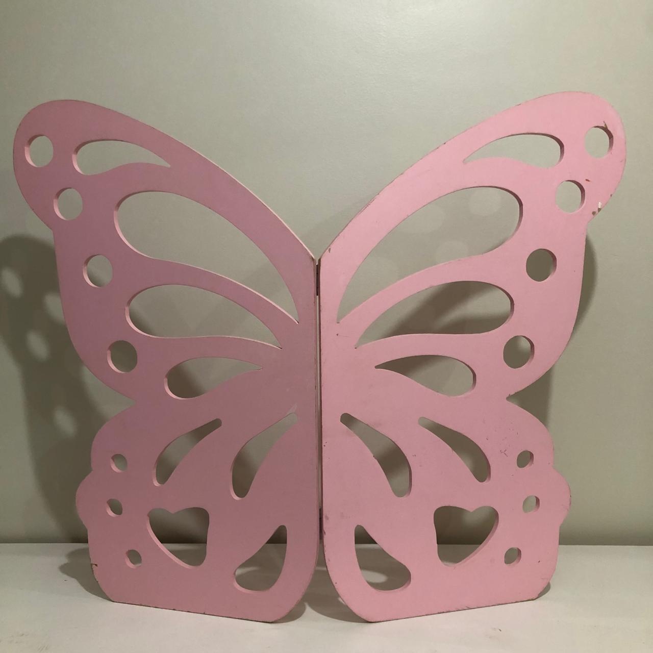 Mdf Borboleta de Chão Rosa 90X70Cm - LÊ FESTAS LOCAÇÃO DE 