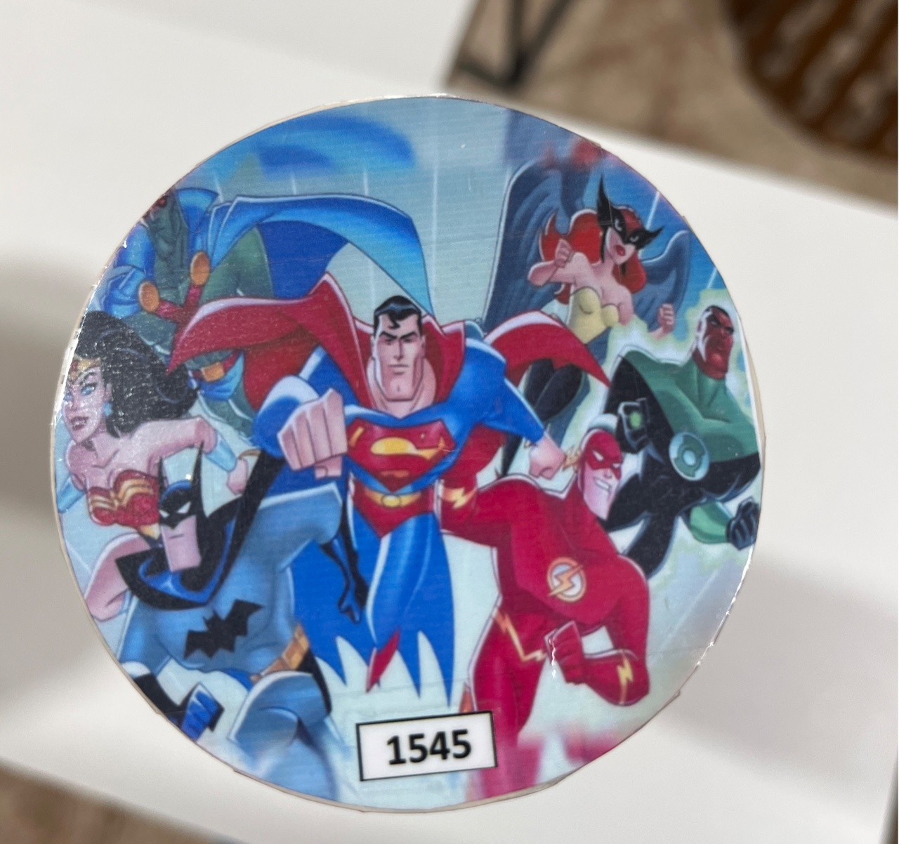 Tecido Painel Redondo 1,5M - Liga da Justica - LÊ FESTAS LOCAÇÃO DE 