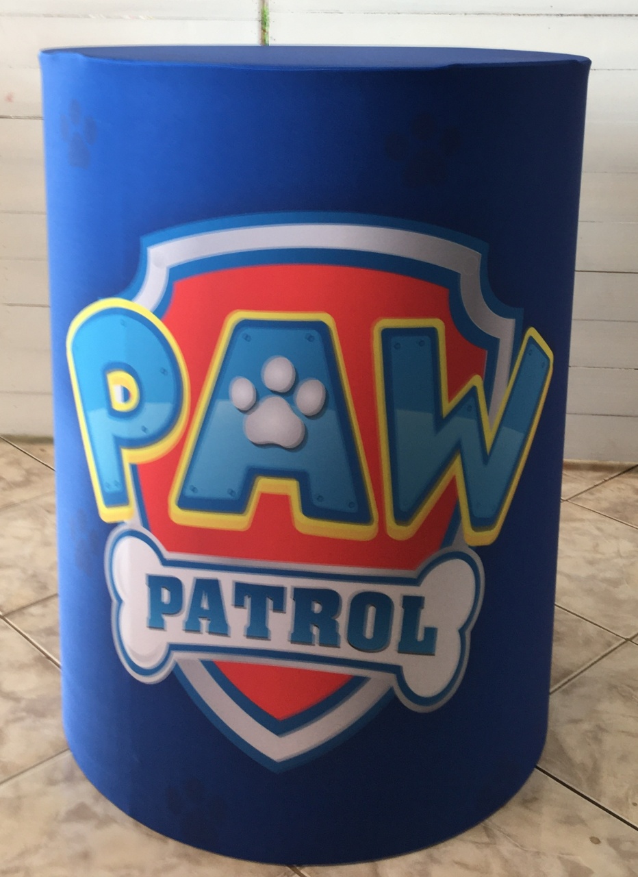 Capa Cilindro G - Patrulha Canina Azul - LÊ FESTAS LOCAÇÃO DE 