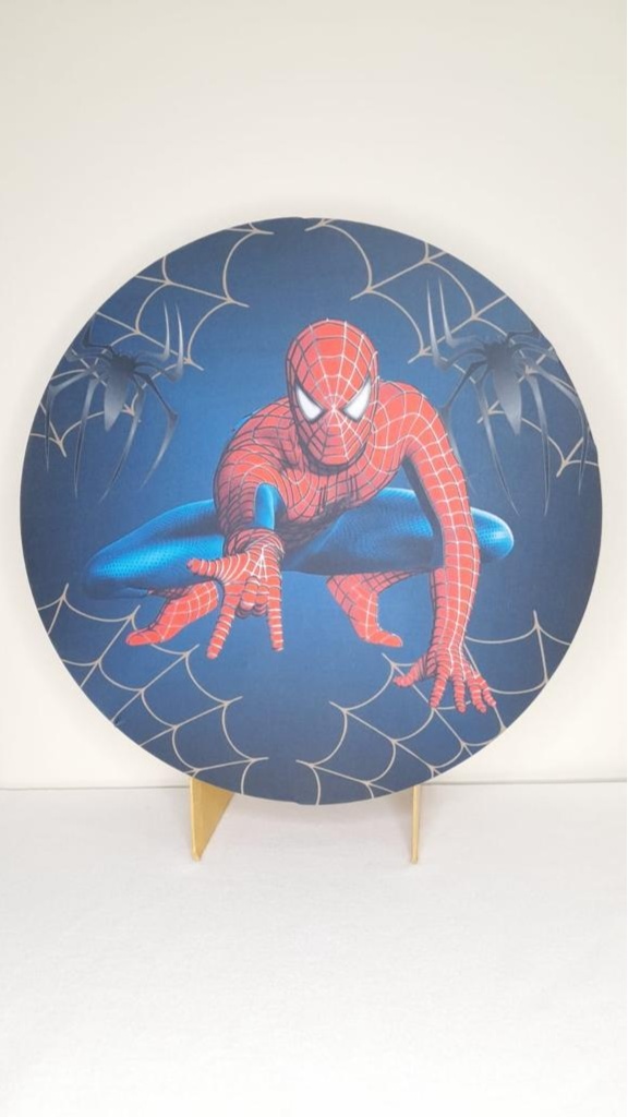 Tecido Painel Redondo 50Cm- Homem Aranha - LÊ FESTAS LOCAÇÃO DE 