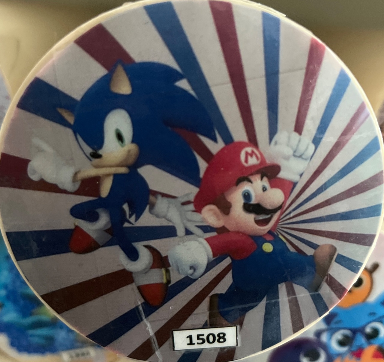 Tecido Painel Redondo 1,5M - Sonic E Super Mario - LÊ FESTAS LOCAÇÃO DE 