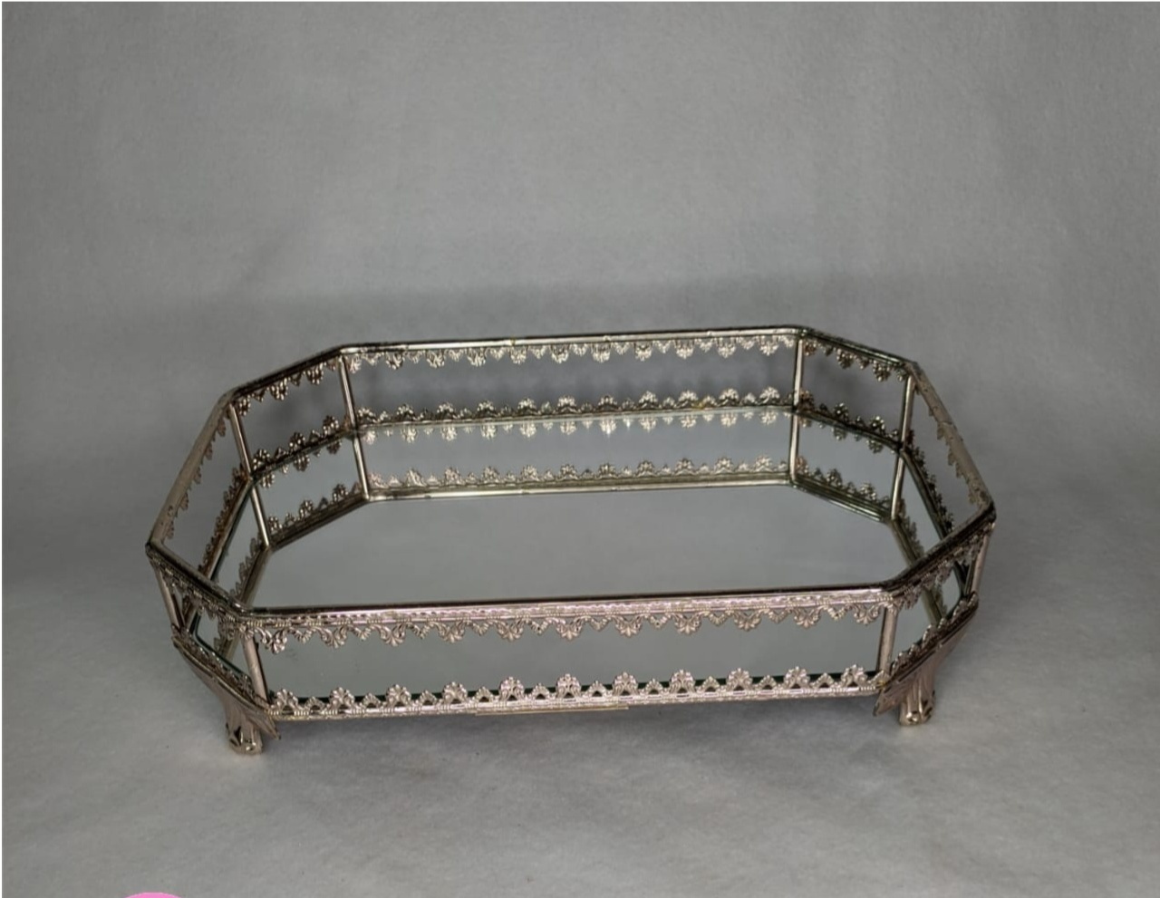 Bandeja Retangular Cristal 30X21X8 Cm - LÊ FESTAS LOCAÇÃO DE 