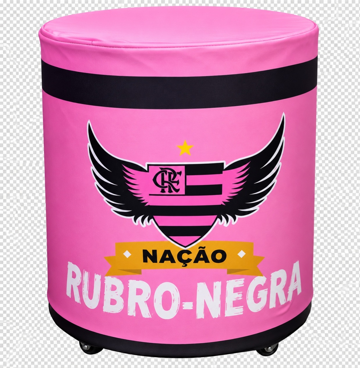 Capa Cilindro P - Flamengo Rosa - LÊ FESTAS LOCAÇÃO DE 