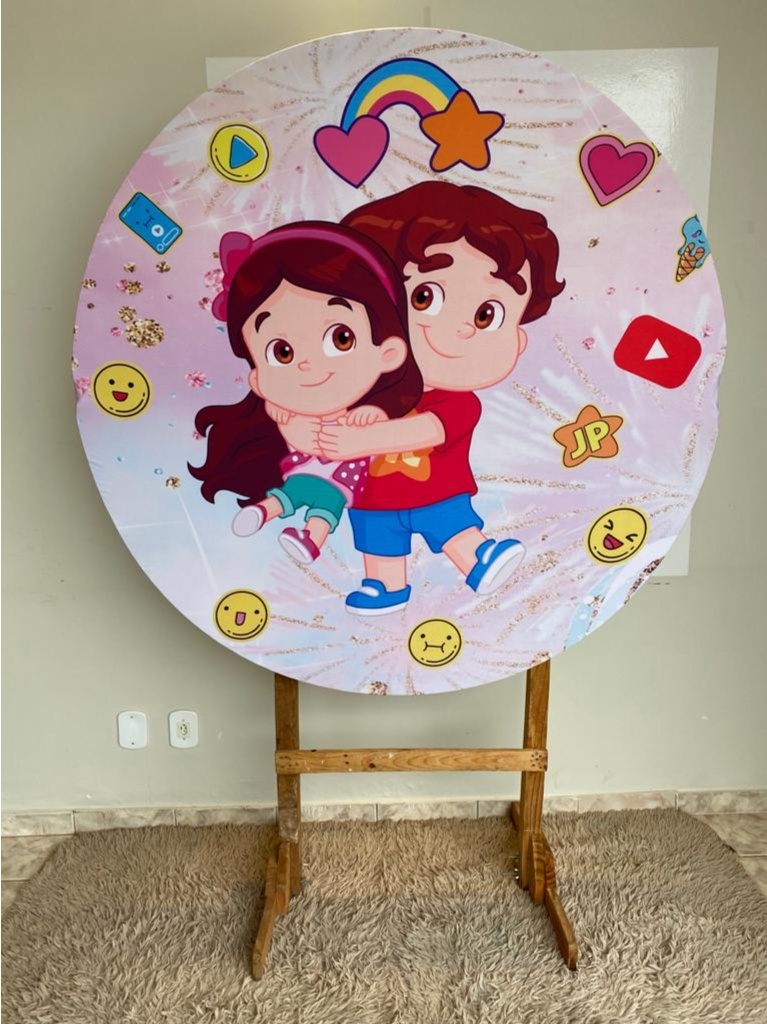 Tecido Painel Redondo 1,5M- Maria Clara E Jp - LÊ FESTAS LOCAÇÃO DE 