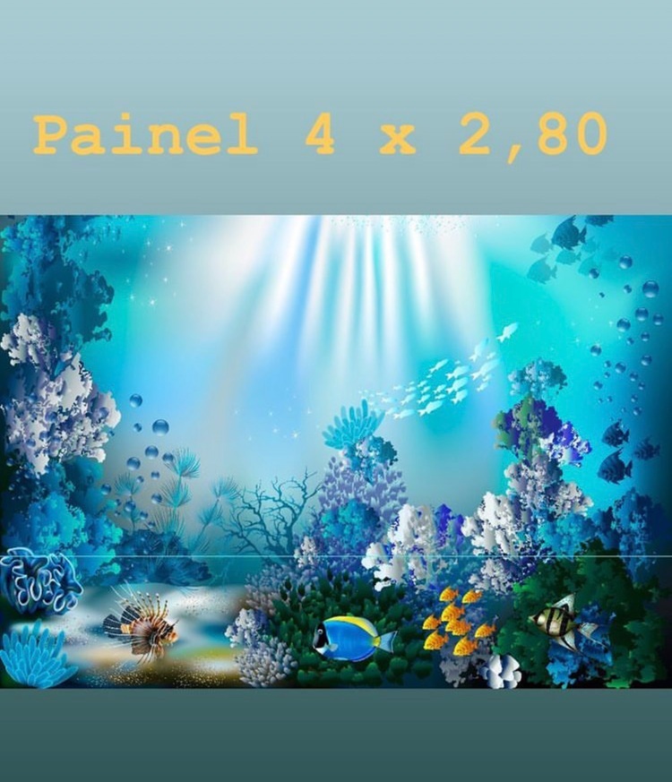 Tecido Ainel 4X2,80- Fundo Do Mar - LÊ FESTAS LOCAÇÃO DE 