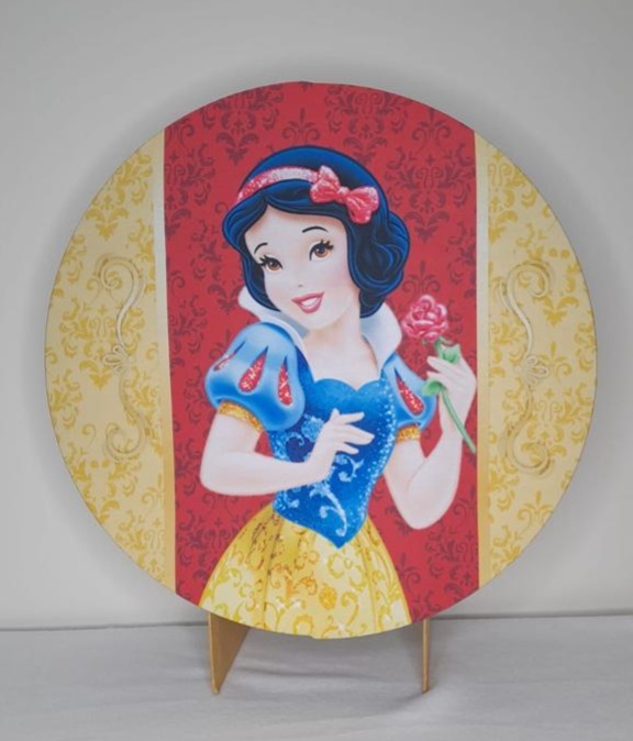 Tecido Painel Redondo 50- Branca de Neve - LÊ FESTAS LOCAÇÃO DE 