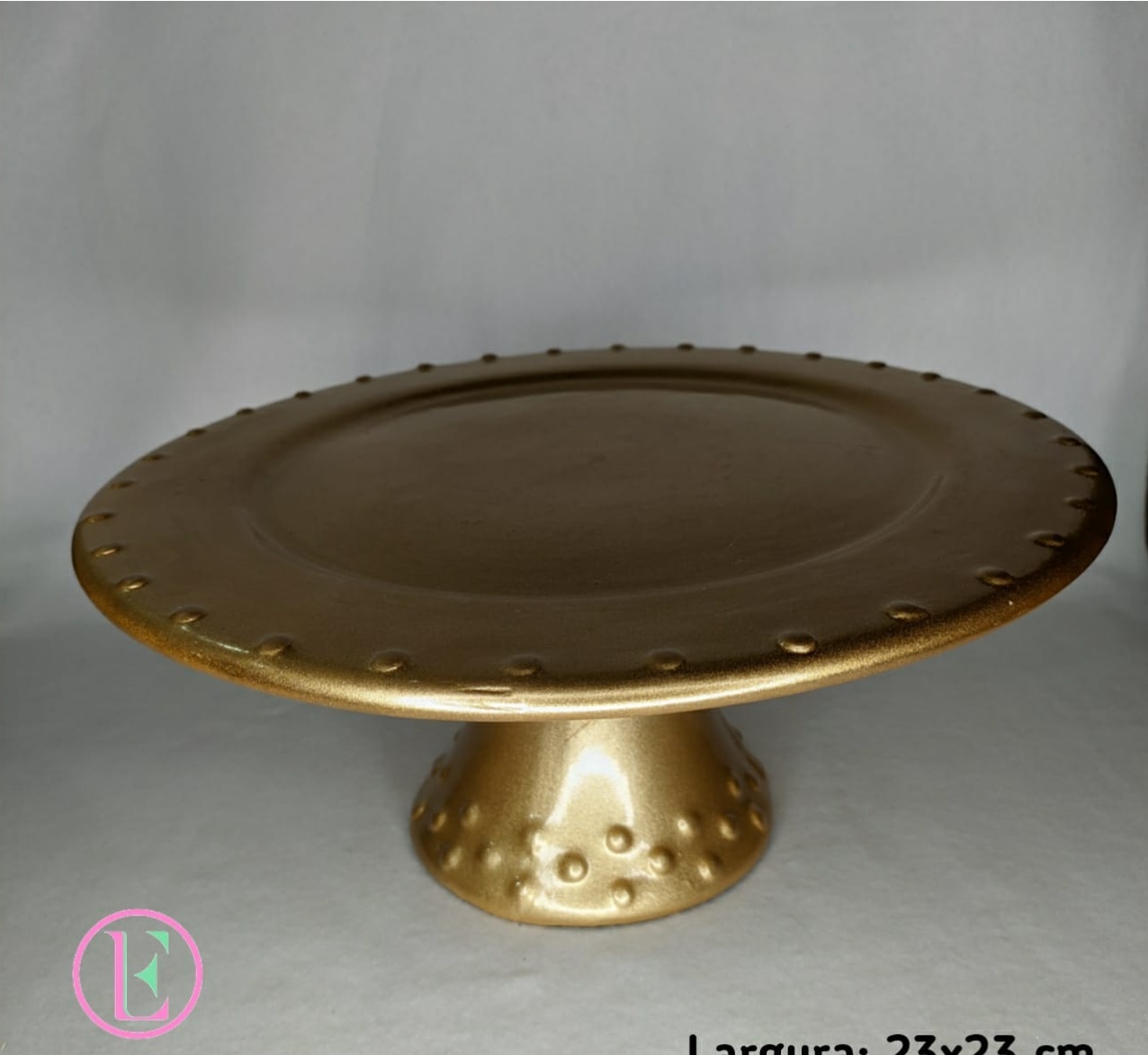 Boleira Dourada 14X34-Al573 - LÊ FESTAS LOCAÇÃO DE 