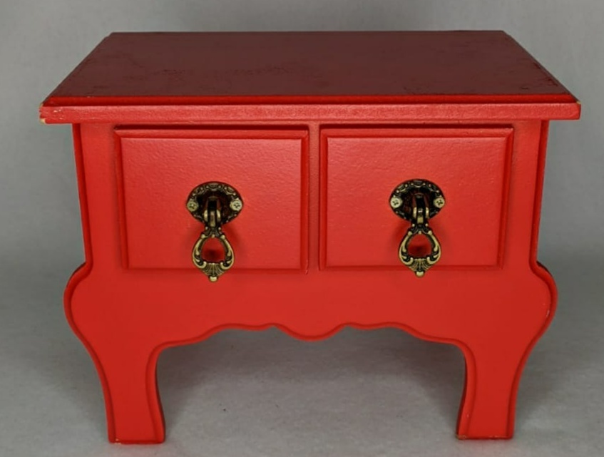 Gaveteiro de Mesa 2 Gavetas Vermelho - LÊ FESTAS LOCAÇÃO DE 