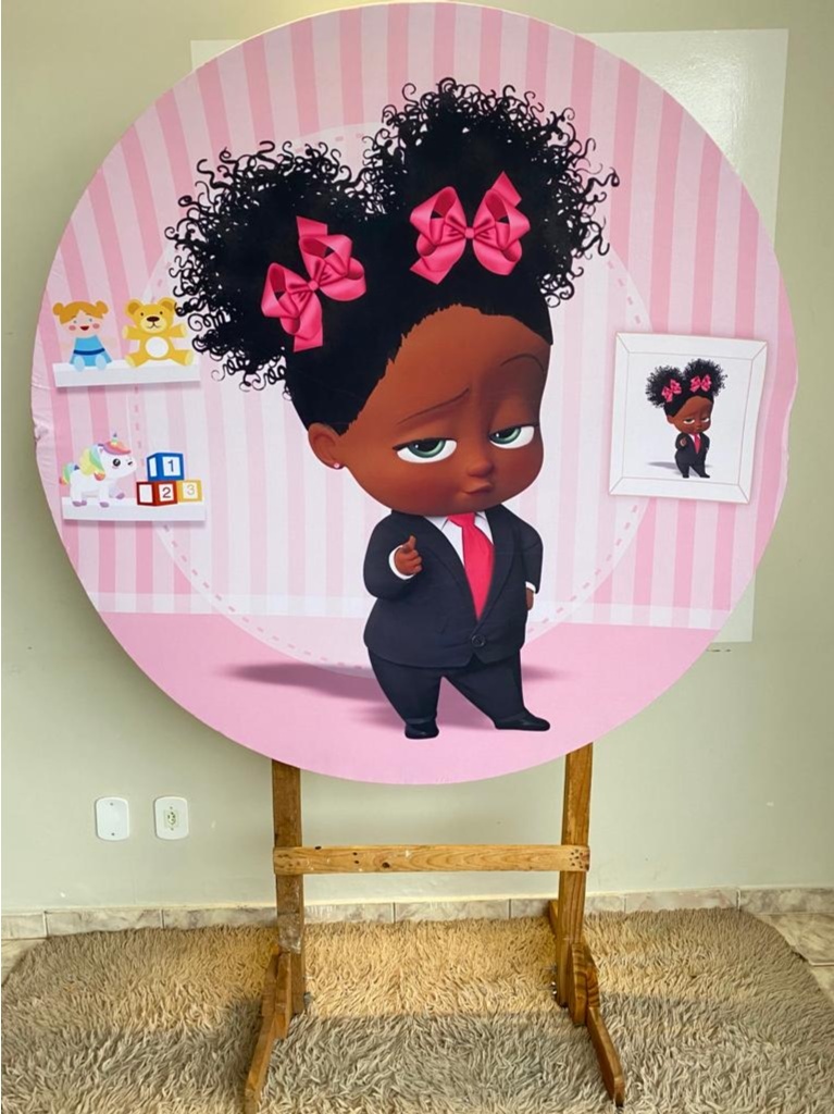 Tecido Painel Redondo 1,5M- Poderosa Chefinha Afro - LÊ FESTAS LOCAÇÃO DE 