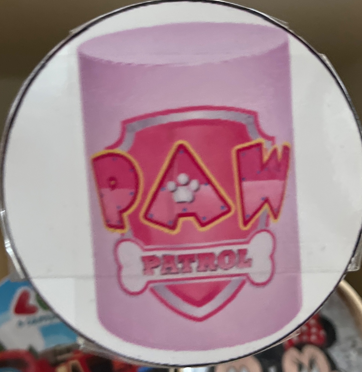 Capa Cilindro P - Patrulha Canina Rosa - LÊ FESTAS LOCAÇÃO DE 