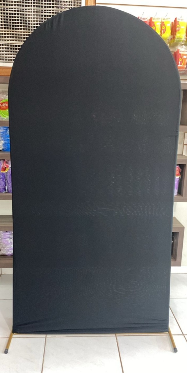 Tecido Painel Romano 2X1M - Dupla Face Liso Preto - LÊ FESTAS LOCAÇÃO DE 