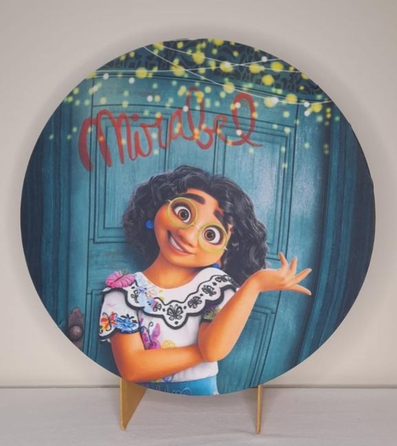 Tecido Painel Redondo 50Cm- Encanto - LÊ FESTAS LOCAÇÃO DE 