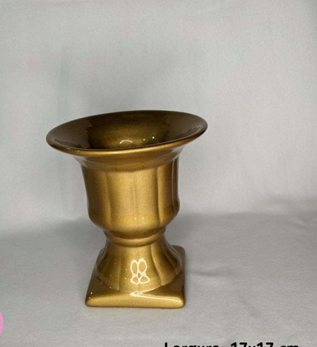 Vaso Contraste Ii Dourado Er4188 - LÊ FESTAS LOCAÇÃO DE 
