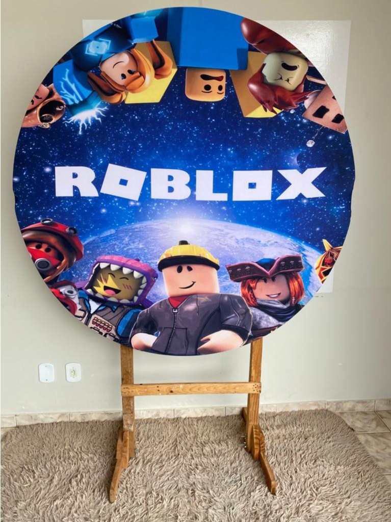 Tecido Painel Redondo 1,5M- Roblox - LÊ FESTAS LOCAÇÃO DE 