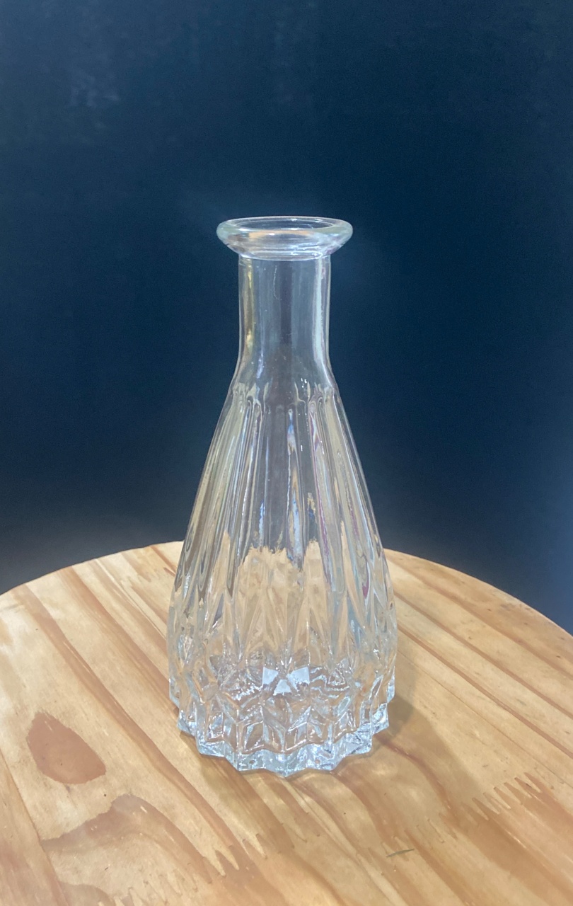 Jarro Vintage Transp. Torre Diamante 14,5Cm - LÊ FESTAS LOCAÇÃO DE 