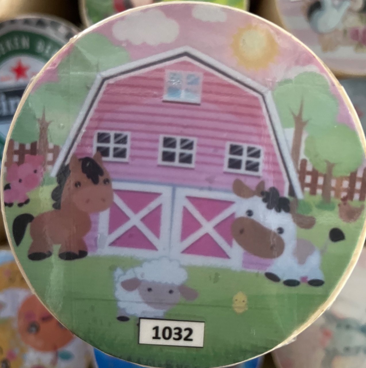 Tecido Painel Redondo 1,5M Fazendinha Rosa - LÊ FESTAS LOCAÇÃO DE 