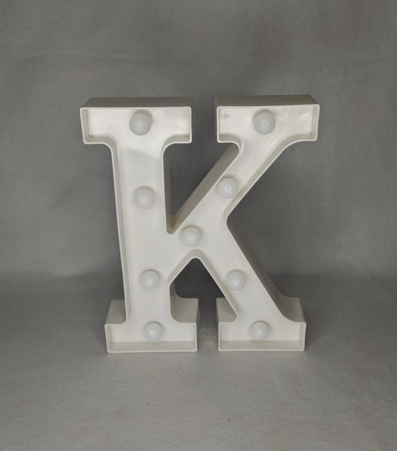 Letra Led K 22Cm - LÊ FESTAS LOCAÇÃO DE 