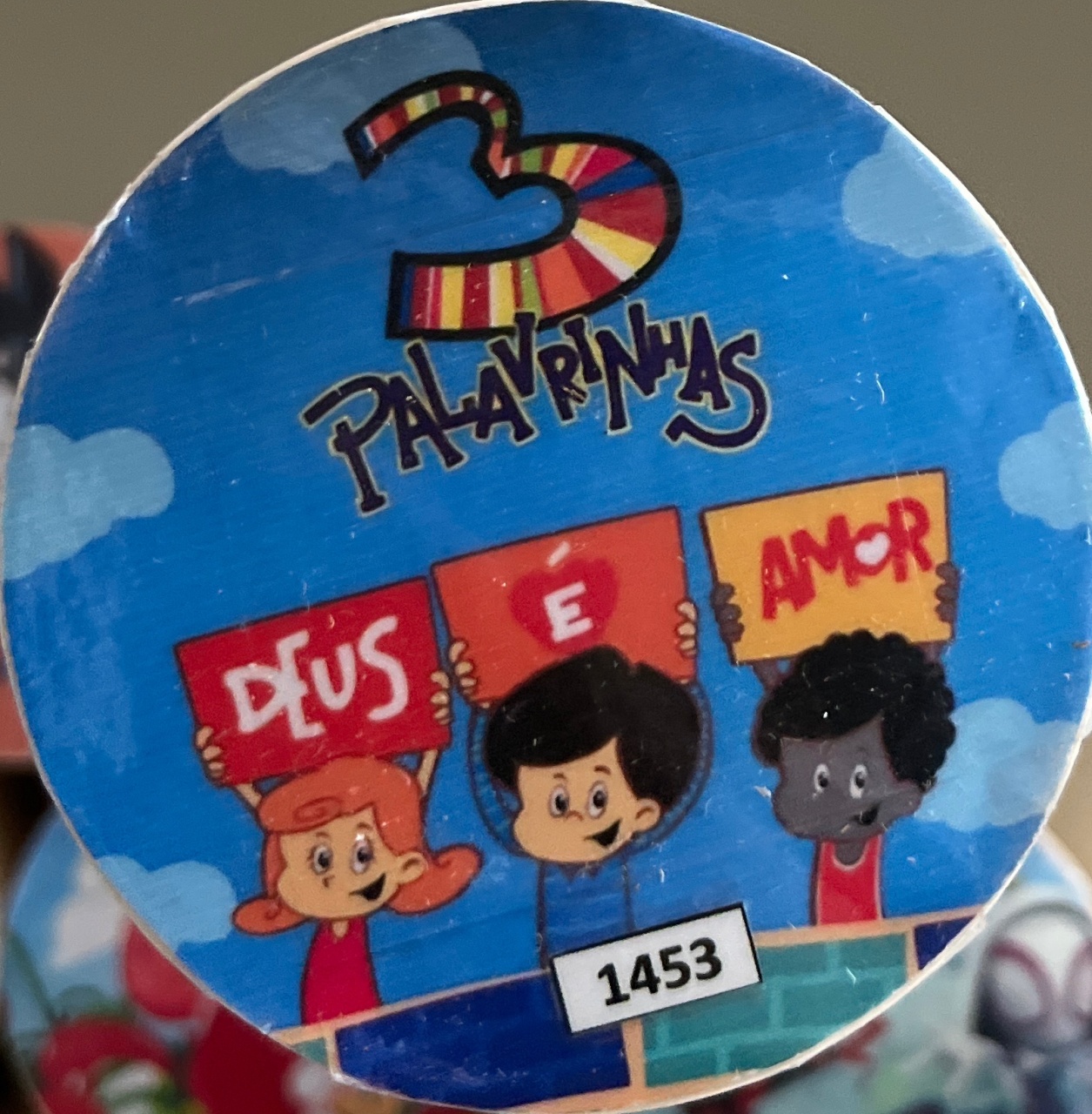 Tecido Painel Redondo 1,5M - 3 Palavrinhas - LÊ FESTAS LOCAÇÃO DE 