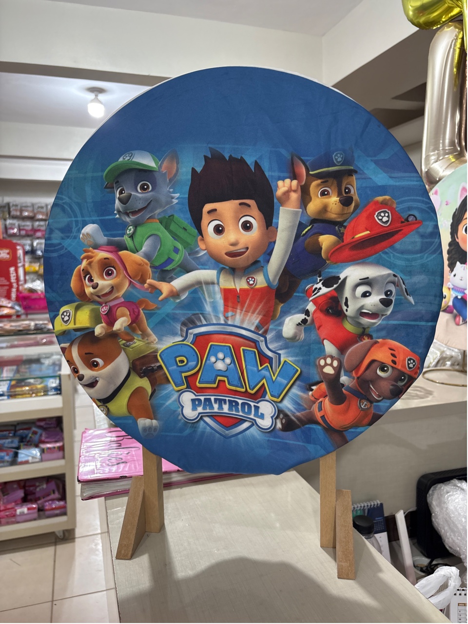 Tecido Painel Redondo 50 Cm Patrulha Canina - LÊ FESTAS LOCAÇÃO DE 