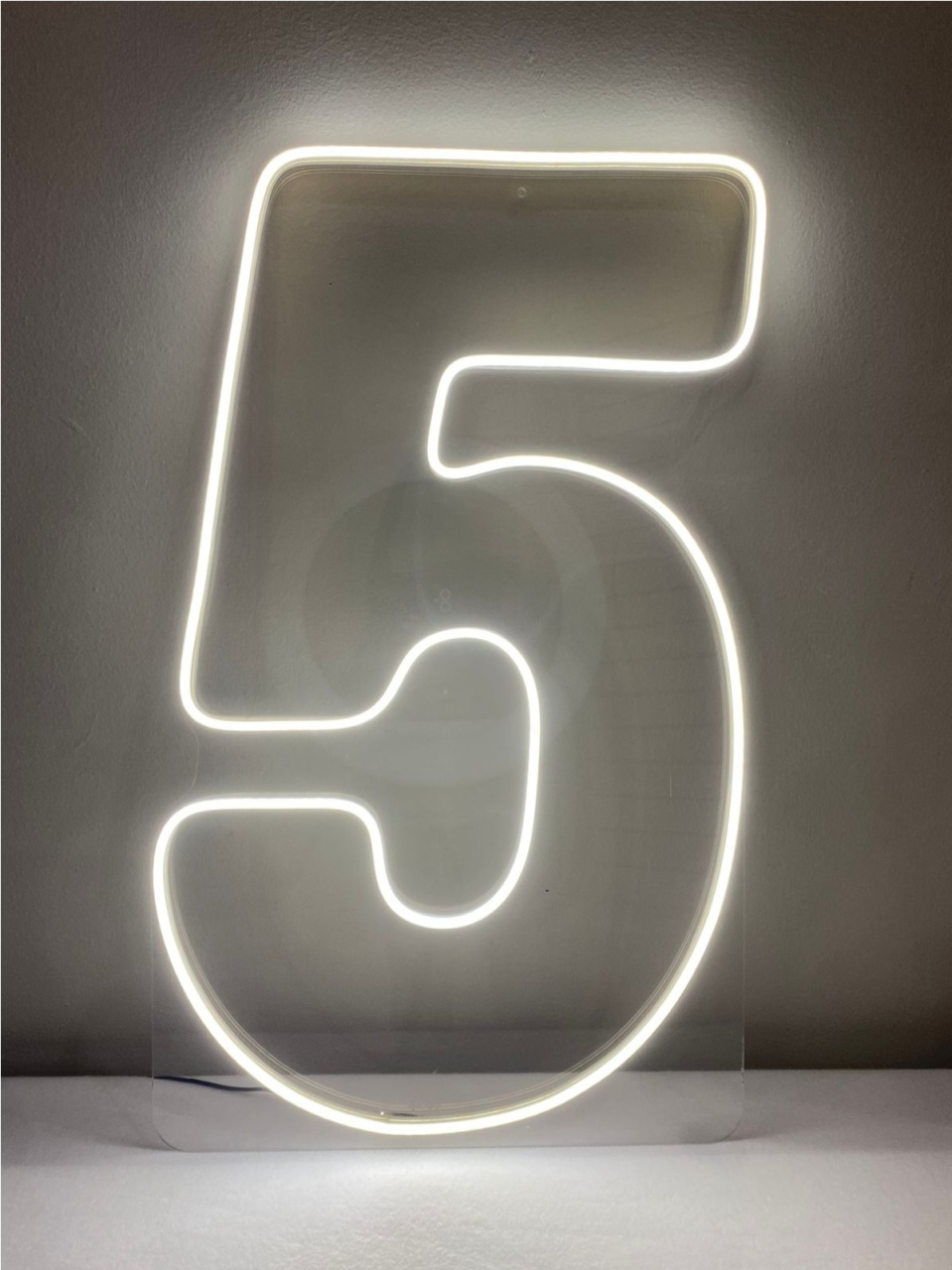 Numero Led 5 35X60Cm Luz Fria - LÊ FESTAS LOCAÇÃO DE 
