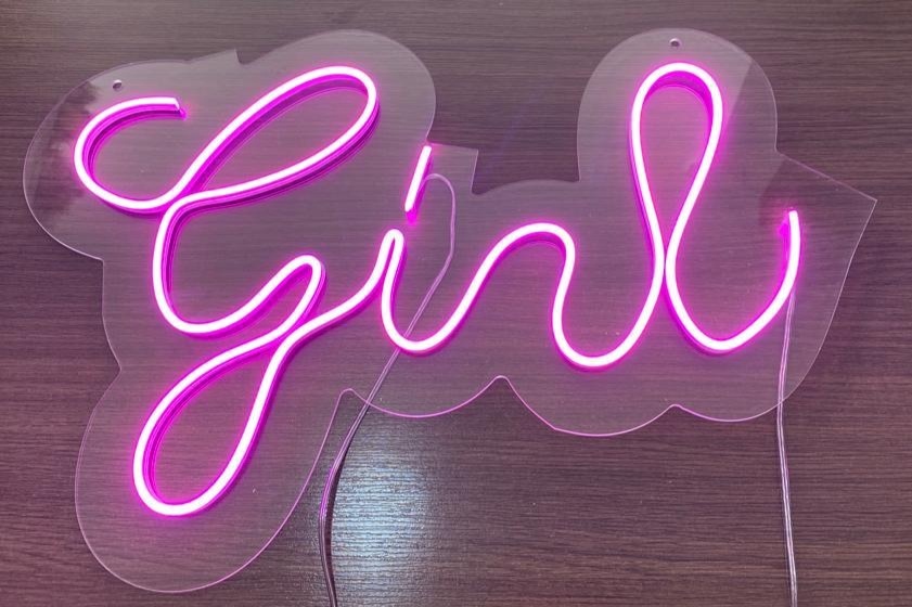 Painel de Led Neon Gril 50Cm Luz Rosa - LÊ FESTAS LOCAÇÃO DE 