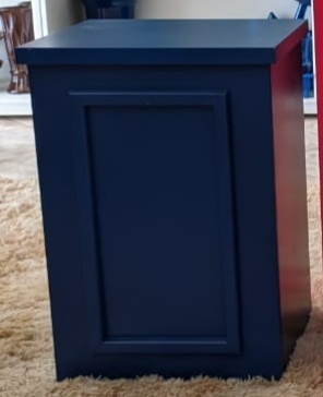 Mesa Cubo Moldura P Azul Royal - 58X48Cm - LÊ FESTAS LOCAÇÃO DE 