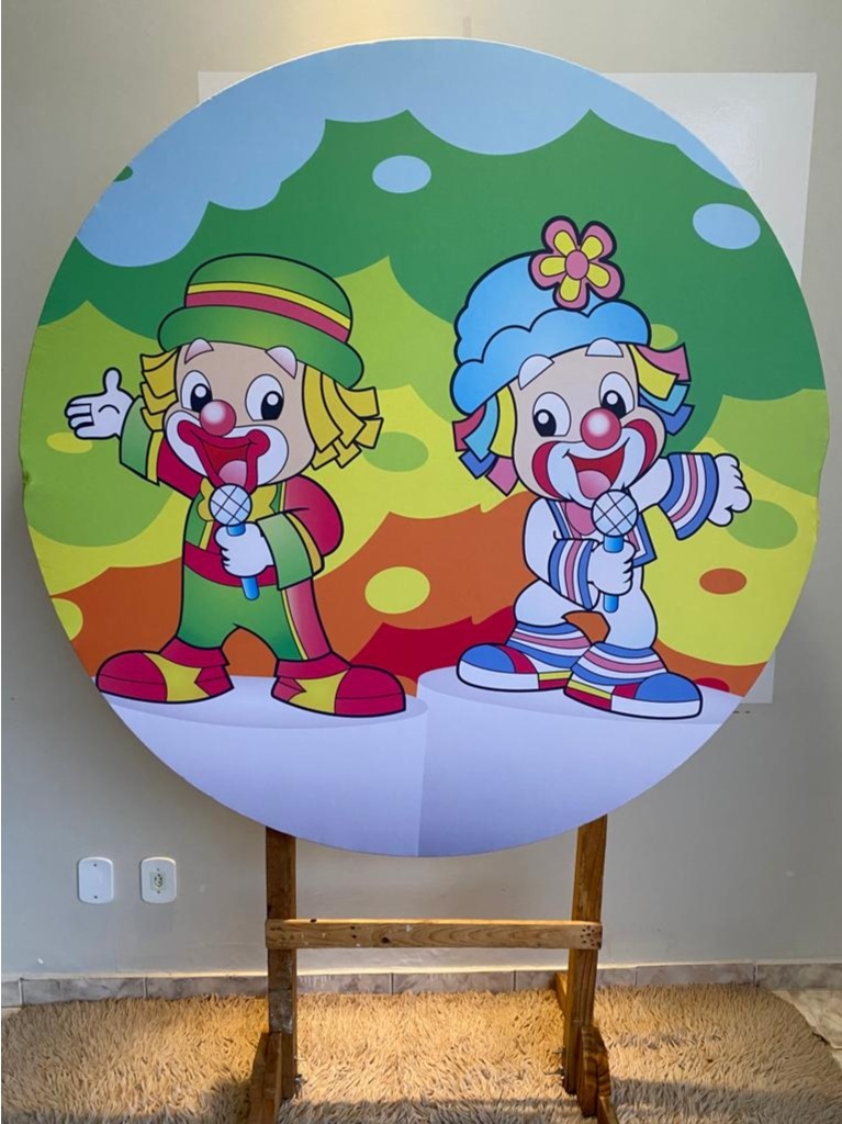 Tecido Painel Redondo 1,5M- Patati/Patata - LÊ FESTAS LOCAÇÃO DE 