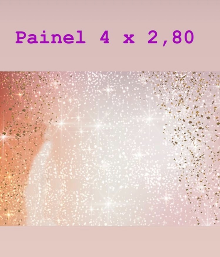 Tecido Painel 4X2,80- Rosa Com Glitter - LÊ FESTAS LOCAÇÃO DE 