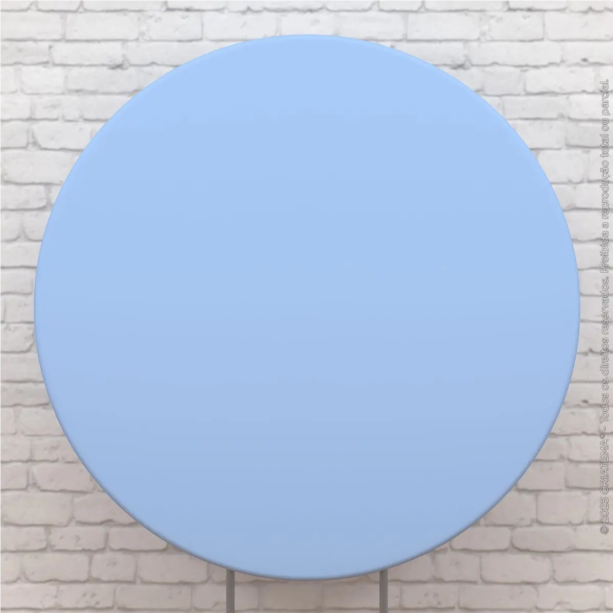 Tecido Painel Redondo 50Cm - Liso Azul Bb - LÊ FESTAS LOCAÇÃO DE 