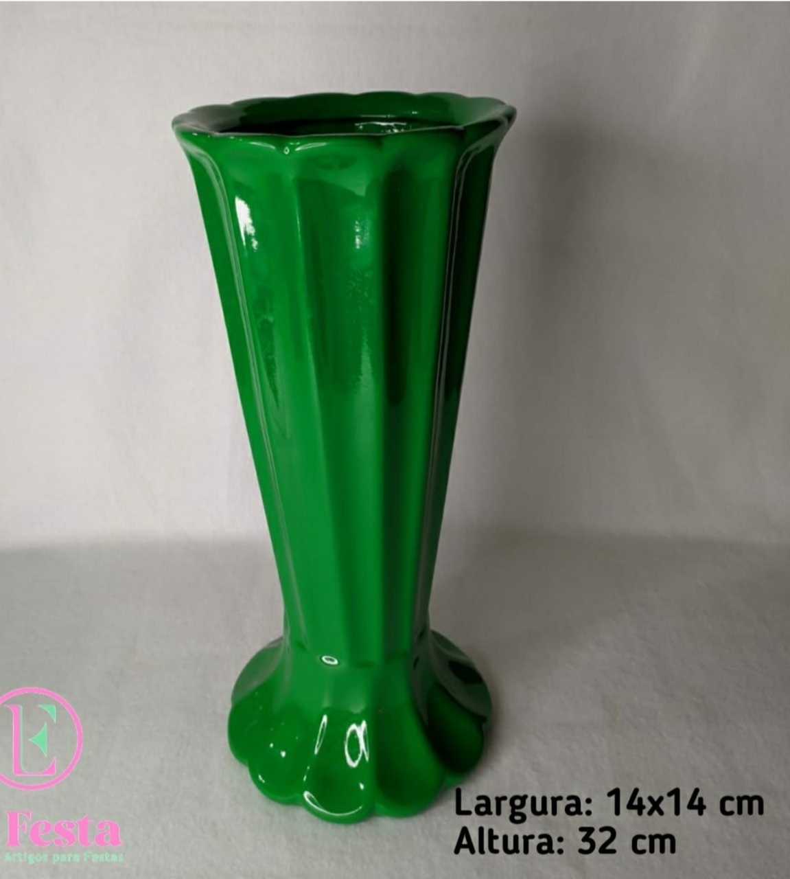 Vaso Power I Verde Bandeira Er4198 - LÊ FESTAS LOCAÇÃO DE 