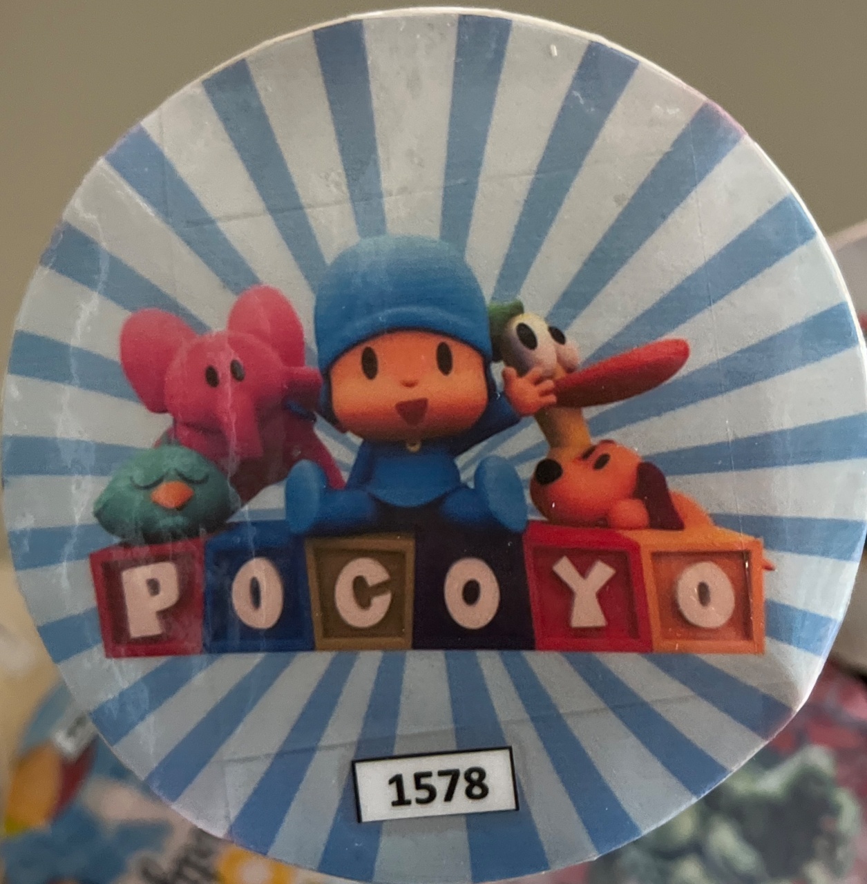 Tecido Painel Redondo 1,5M - Pocoyo - LÊ FESTAS LOCAÇÃO DE 