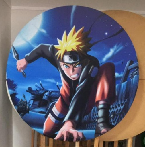 Tecido Painel Redondo 1,5M - Naruto - LÊ FESTAS LOCAÇÃO DE 