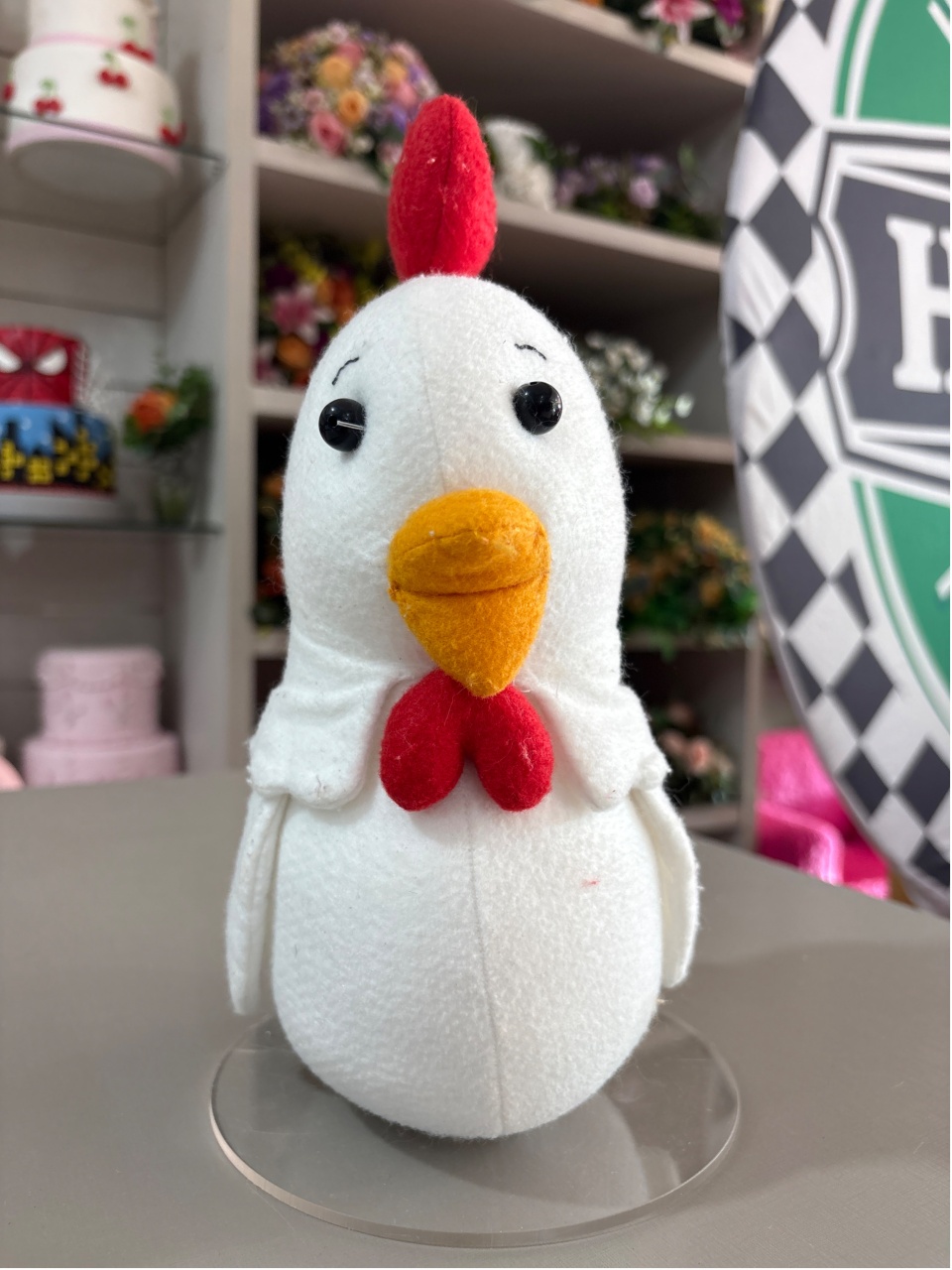 Feltro Fazendinha Galinha 25Cm - LÊ FESTAS LOCAÇÃO DE 