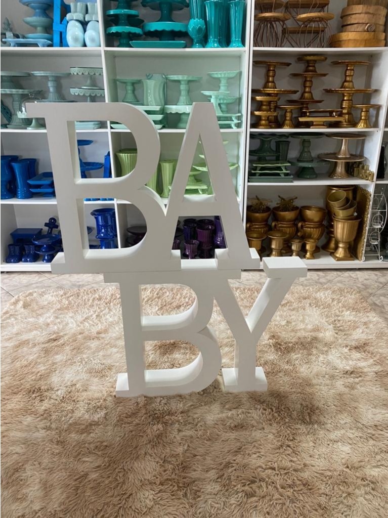 Baby Letreiro de Chão 1,62X0,61 - LÊ FESTAS LOCAÇÃO DE 