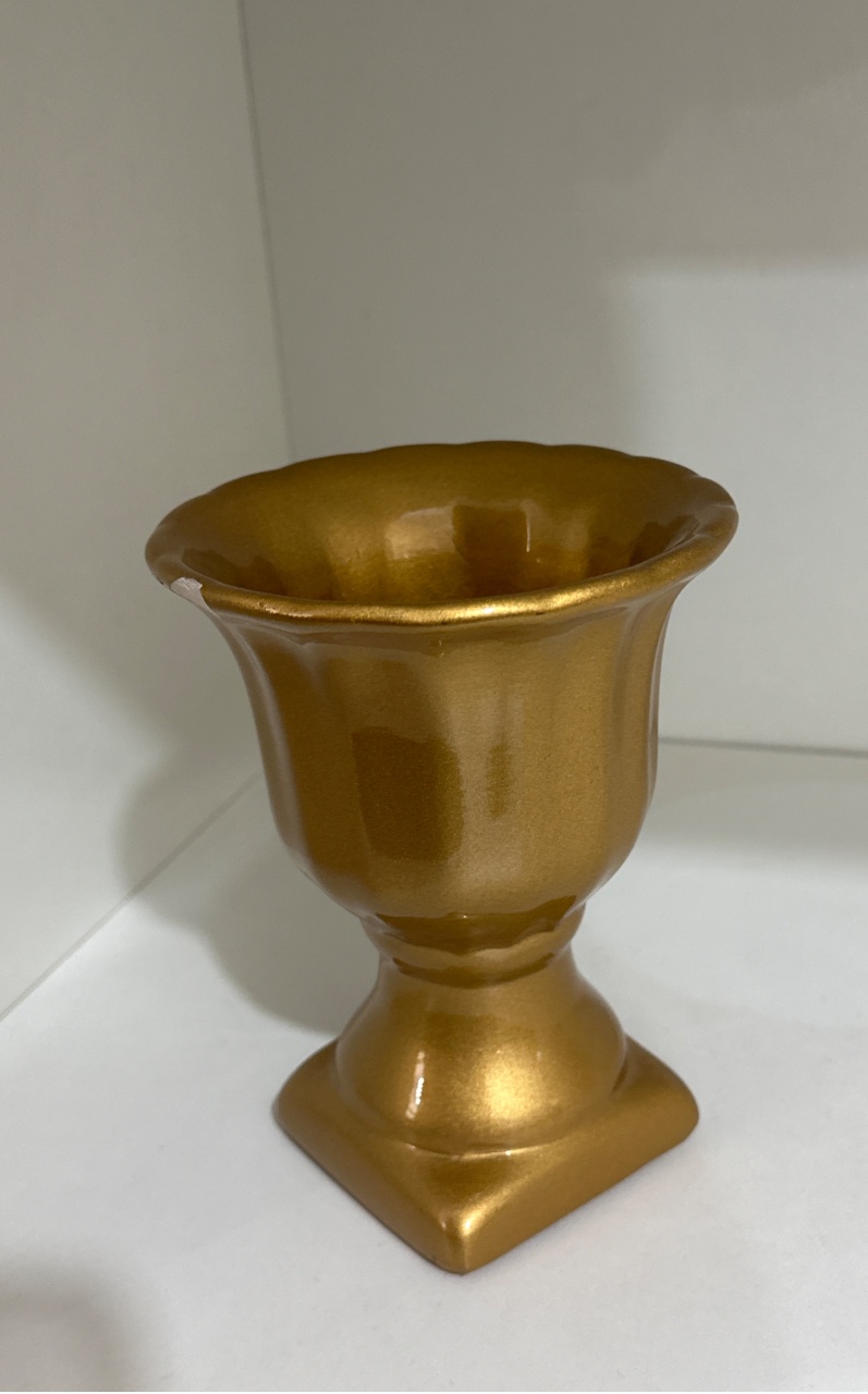 Vaso Contraste Pequim Dourado Er4244 - LÊ FESTAS LOCAÇÃO DE 