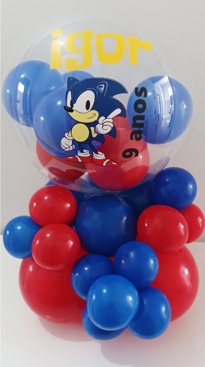 Balão de Mesa Base Desconstruida Com Personagem - Ateliê da Re