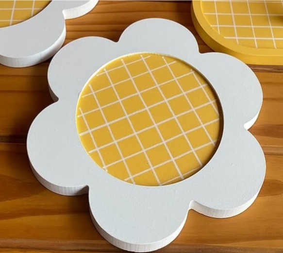Bandeja Flor Baixa de Madeira - Ateliê da Re