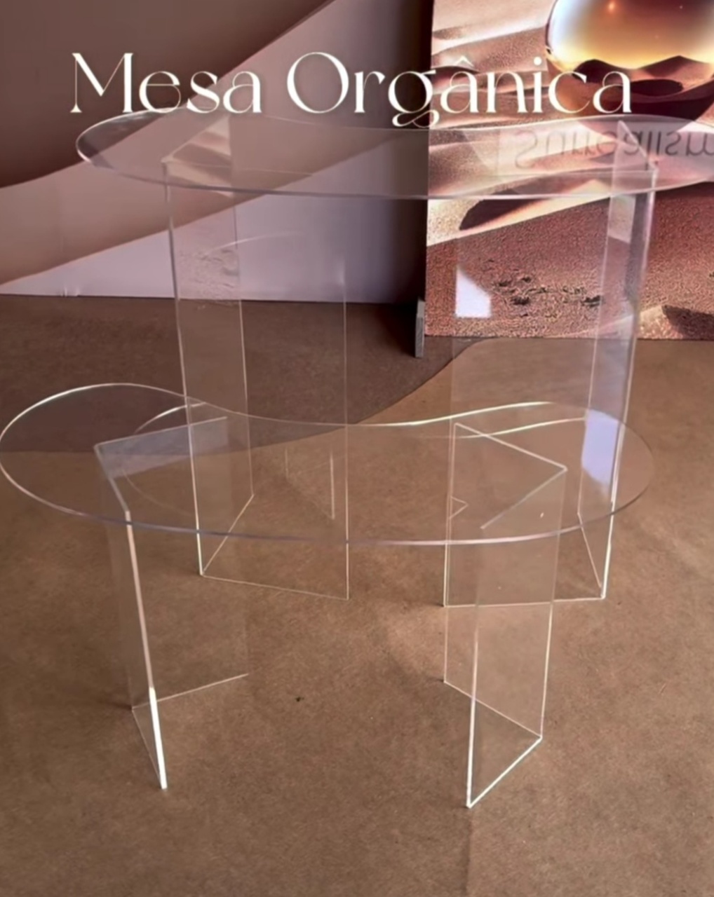 Kit Mesa Acrílico Orgânica - Ateliê da Re