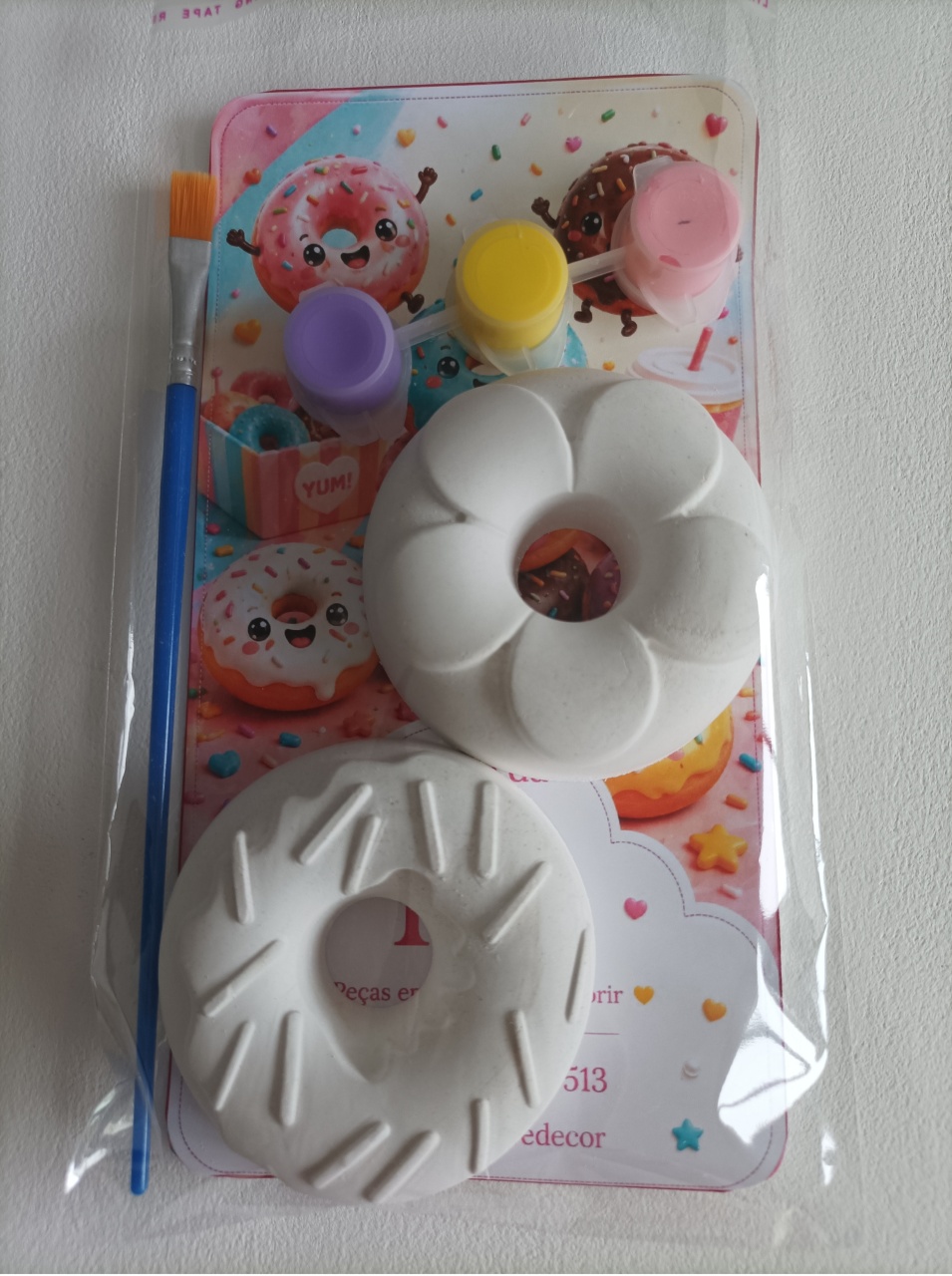 Kit Gesso Para Colorir Donuts - Ateliê da Re