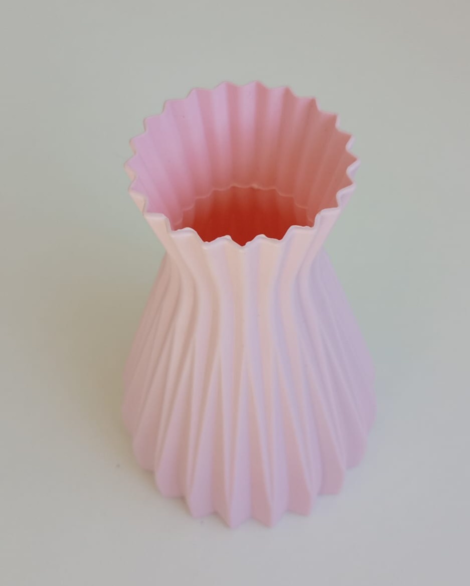 Vaso Rosa Candy - Ateliê da Re